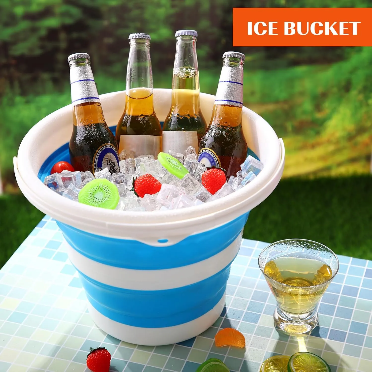 4 Pcs Collapsible Bucket Small Cleaning Bucket with Handle 2. 6 Gallon (10l) with Each, Foldable Round Tub for Household Outdoor Car Washing Portable Camping Beach Sand Tub(Blue, Pink, Orange, Gray)