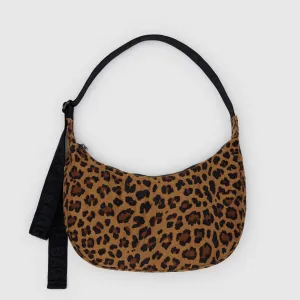 Baggu Medium Nylon Crescent Bag in Leopard