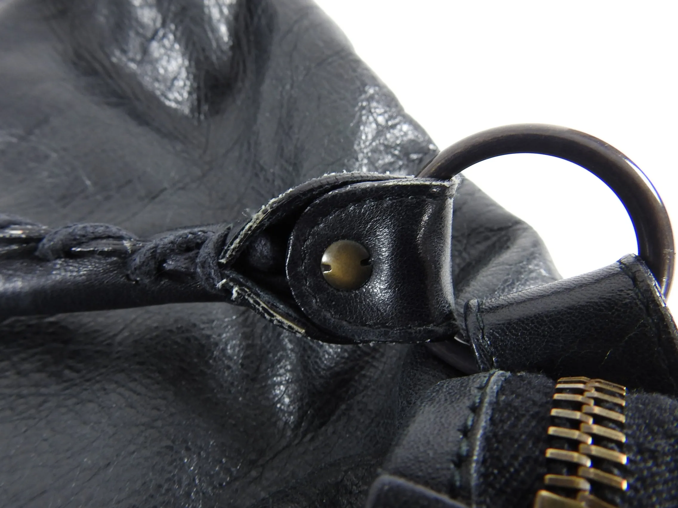 Balenciaga Chevre Charcoal Ink Grey Day Bag