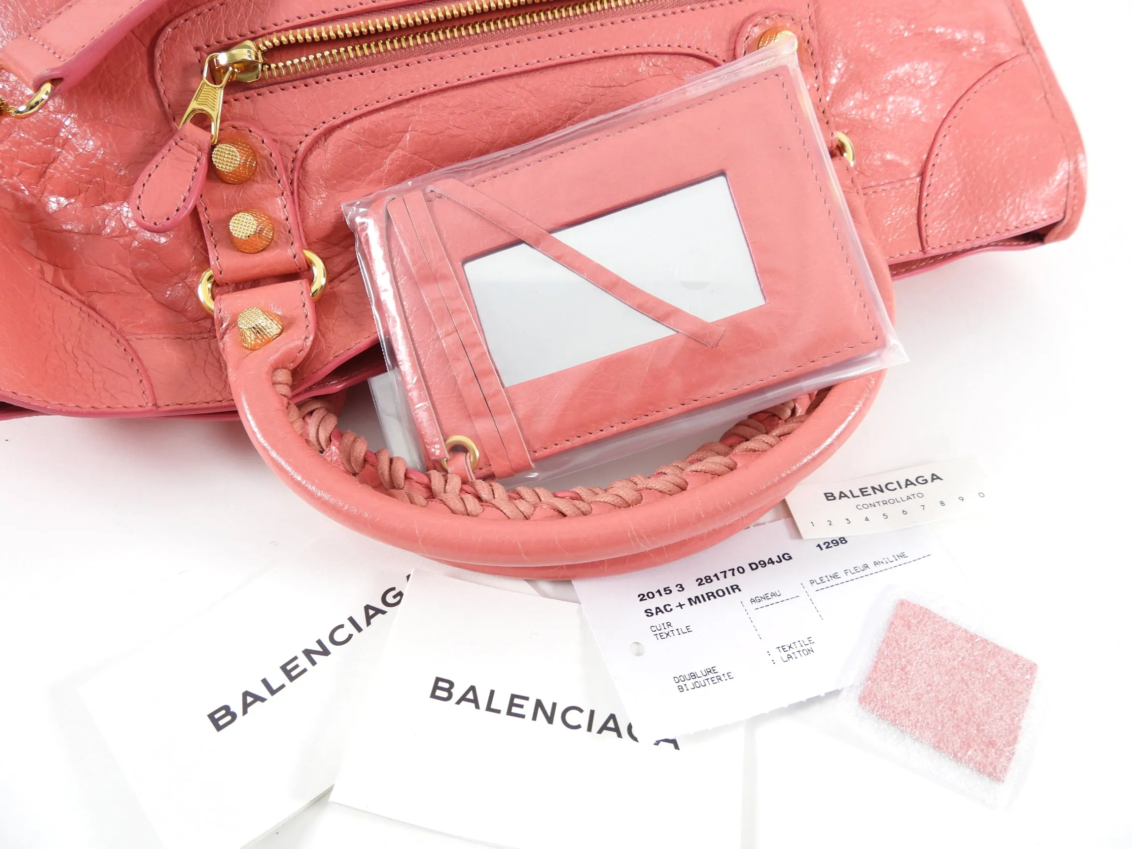 Balenciaga Classic City Medium Lambskin Salmon Pink Bag GHW