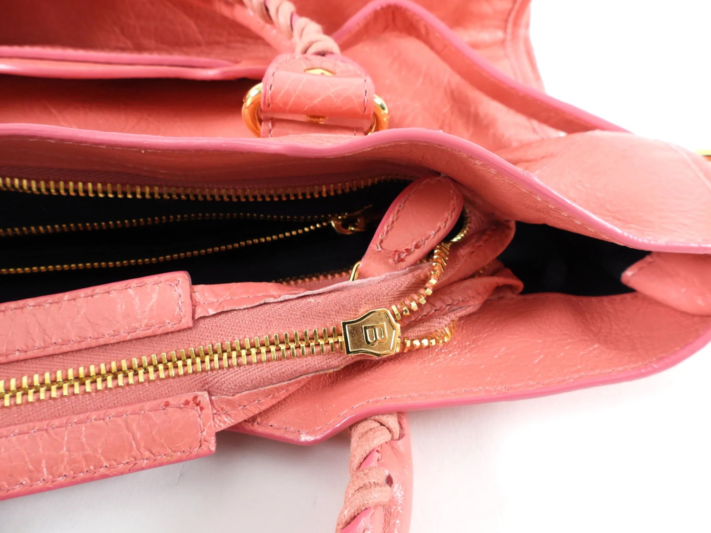 Balenciaga Classic City Medium Lambskin Salmon Pink Bag GHW