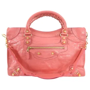 Balenciaga Classic City Medium Lambskin Salmon Pink Bag GHW