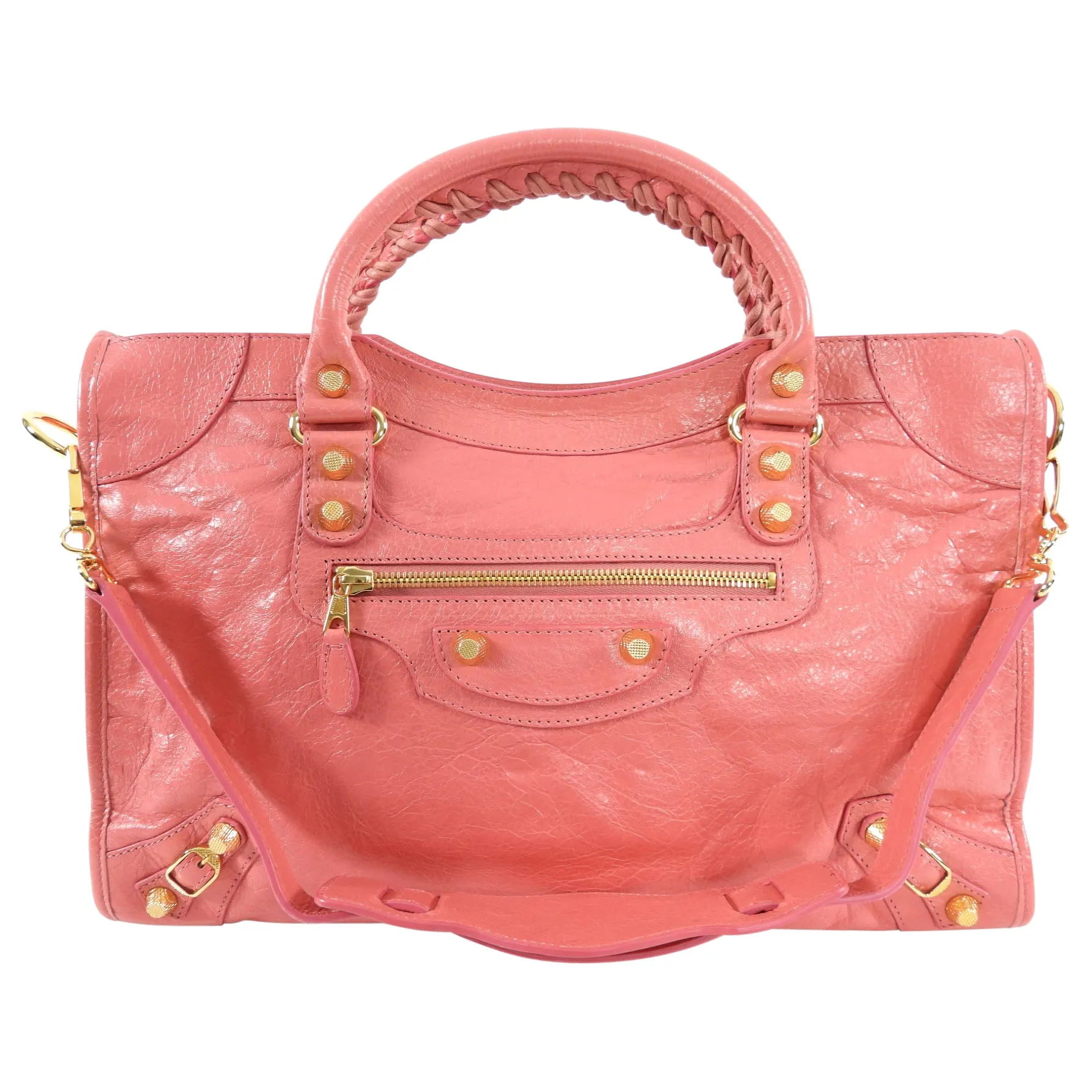 Balenciaga Classic City Medium Lambskin Salmon Pink Bag GHW