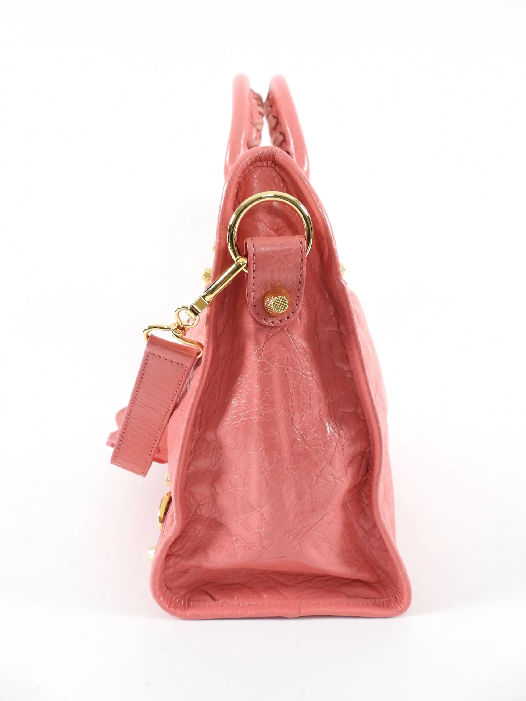Balenciaga Classic City Medium Lambskin Salmon Pink Bag GHW