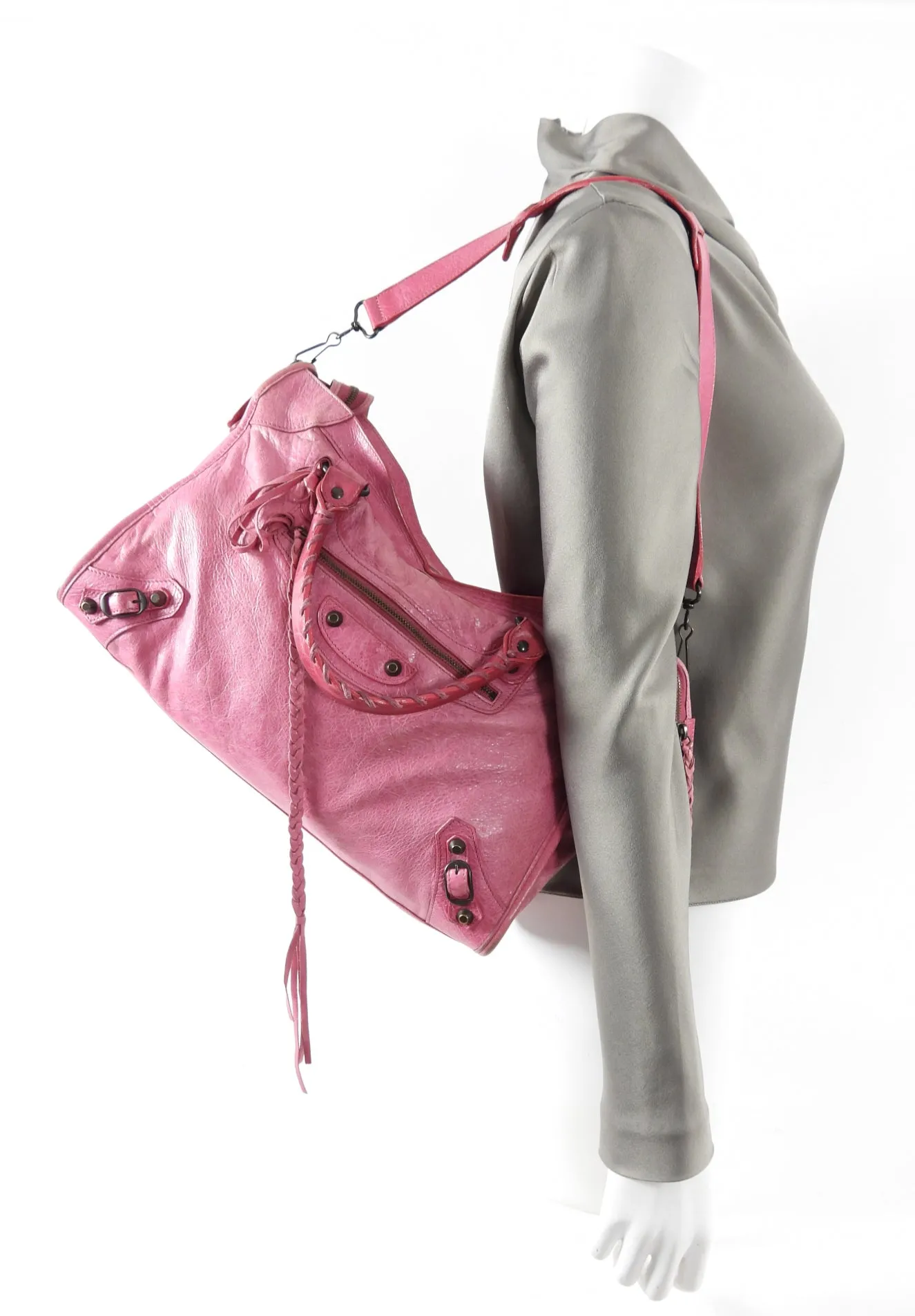 Balenciaga Pink Leather City Bag