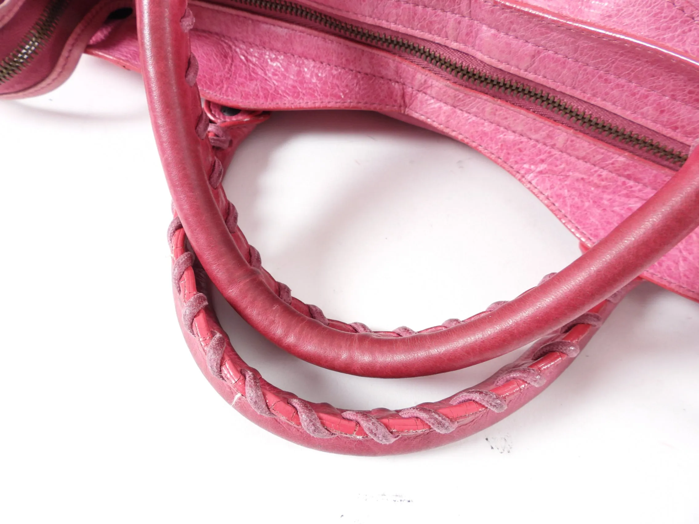 Balenciaga Pink Leather City Bag