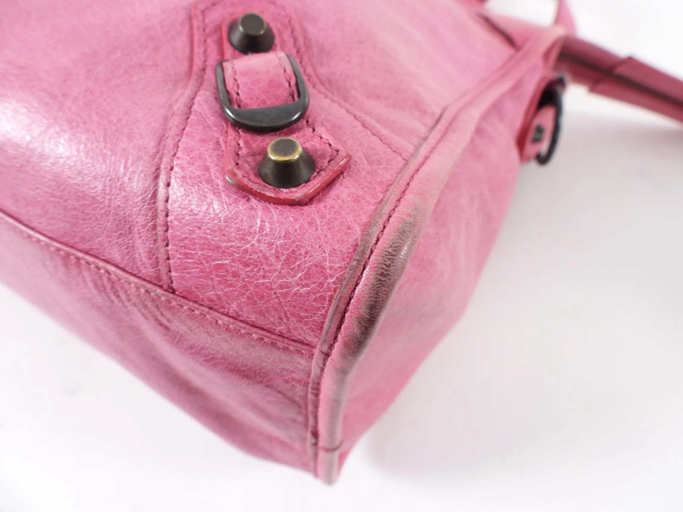 Balenciaga Pink Leather City Bag
