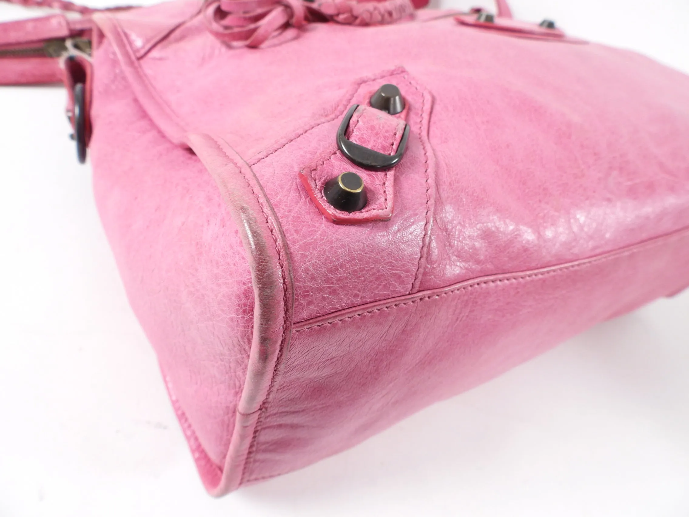 Balenciaga Pink Leather City Bag