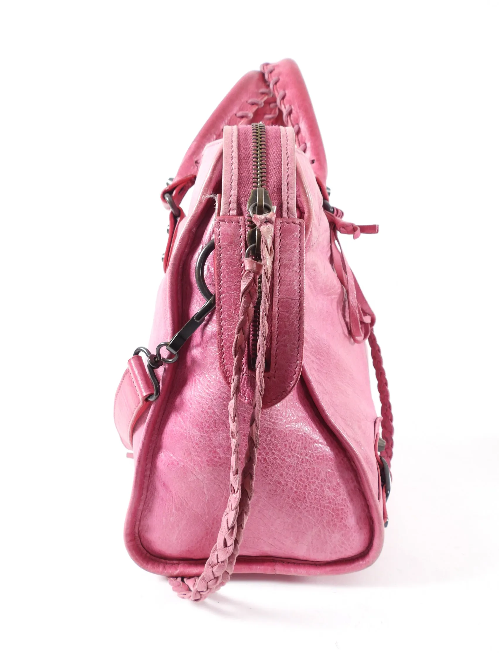 Balenciaga Pink Leather City Bag
