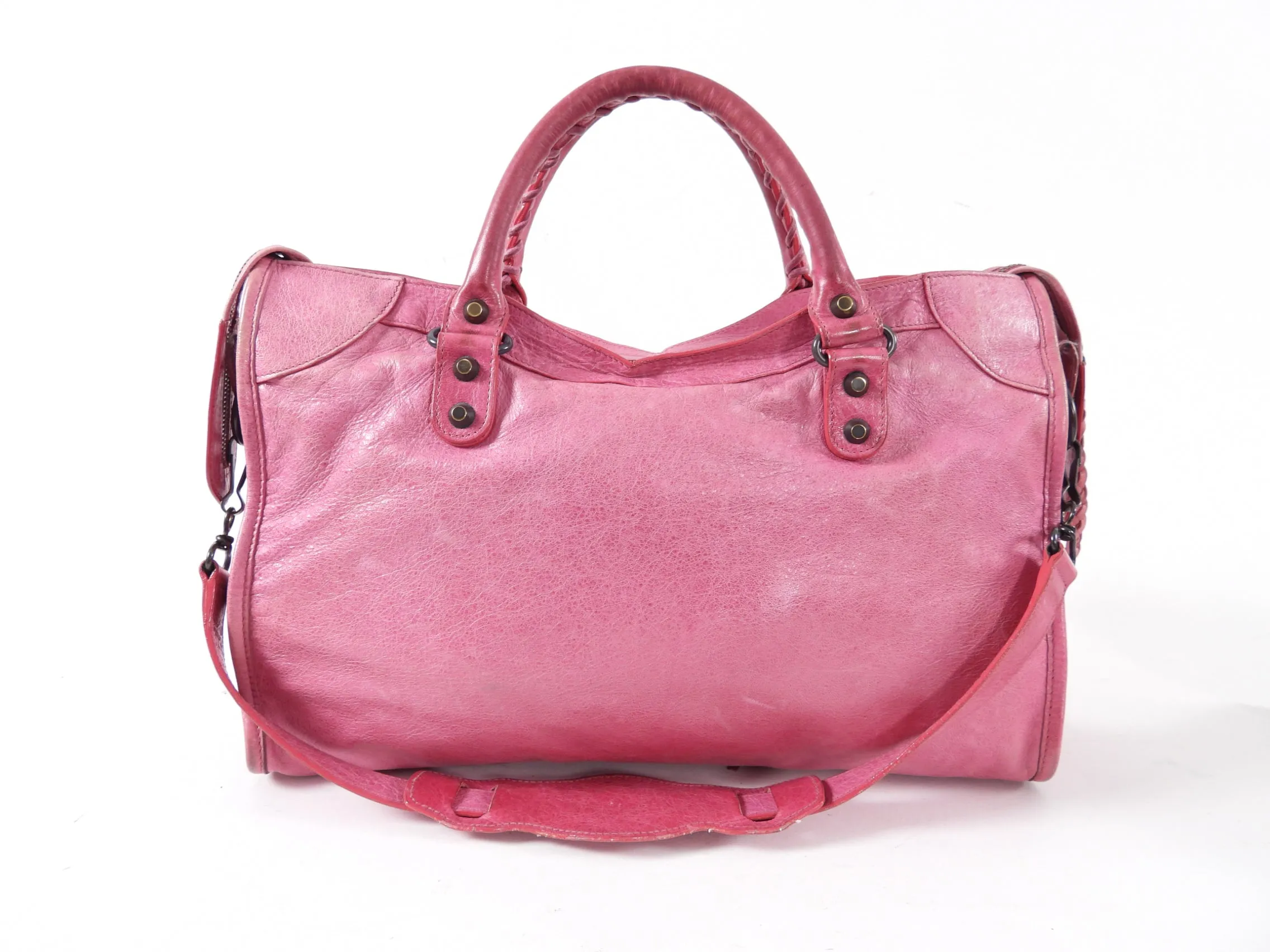 Balenciaga Pink Leather City Bag