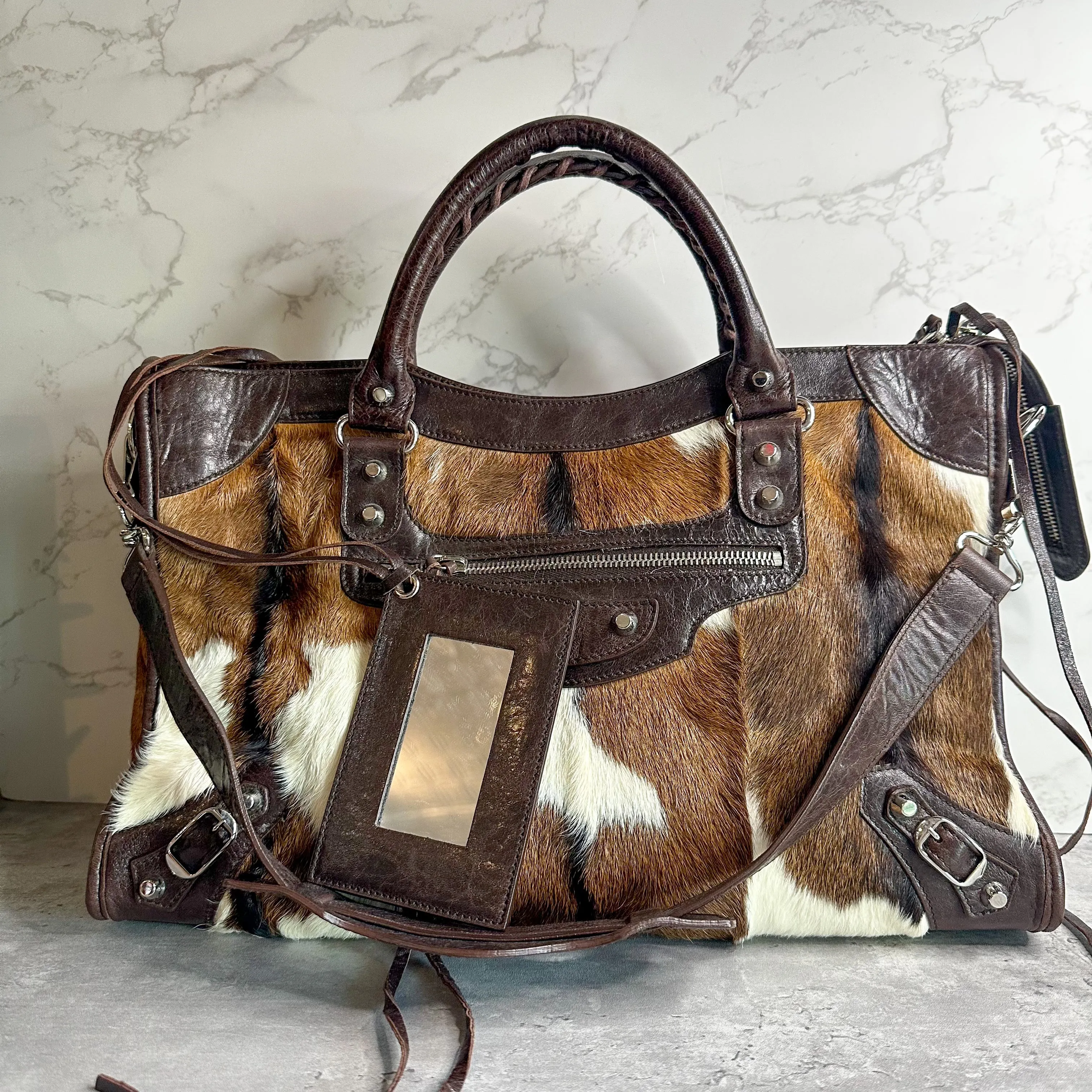 Balenciaga Pony Hair City Bag
