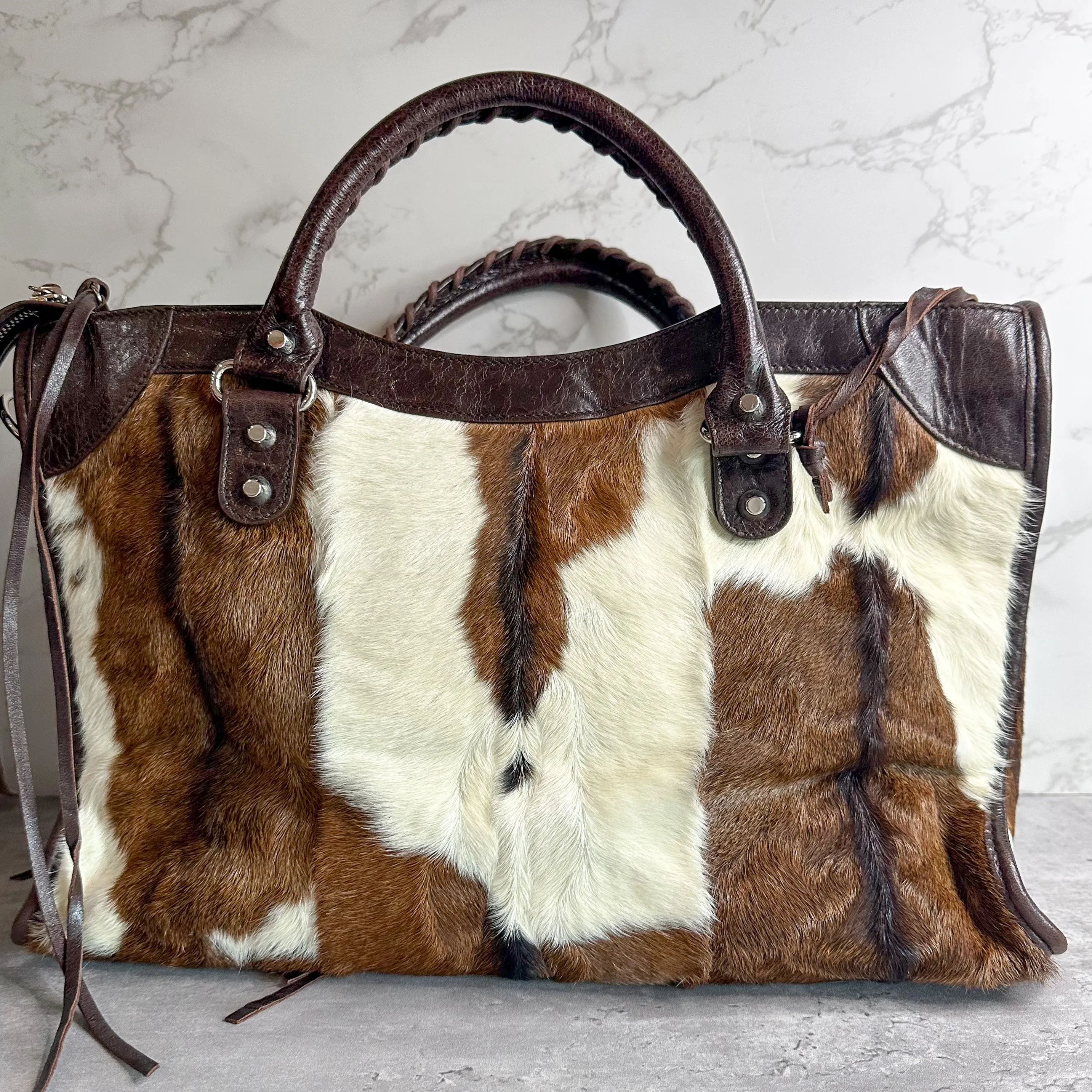 Balenciaga Pony Hair City Bag