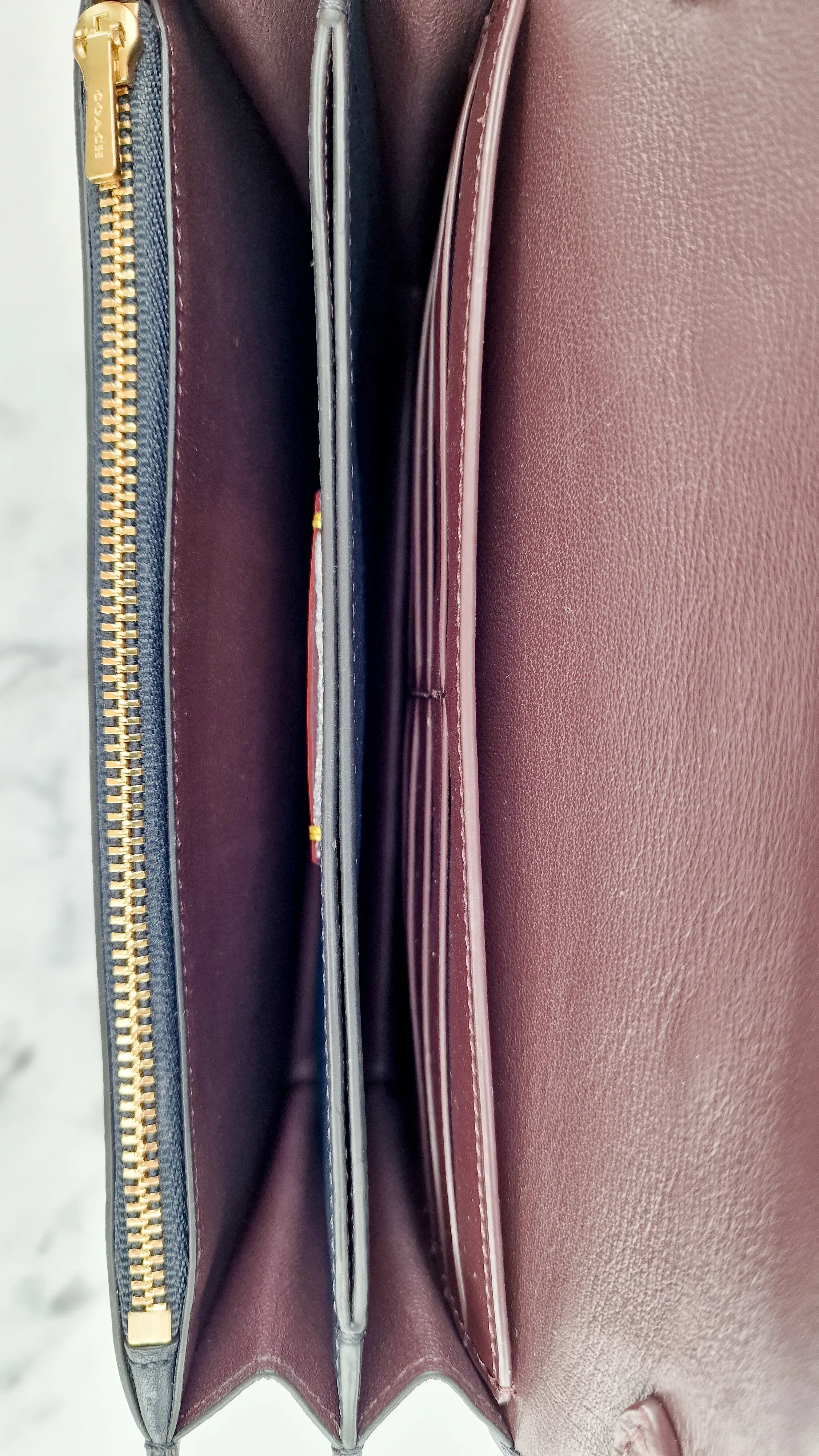 Callie Foldover Clutch With Prairie Rivets Midnight Navy Blue - Coach 31731