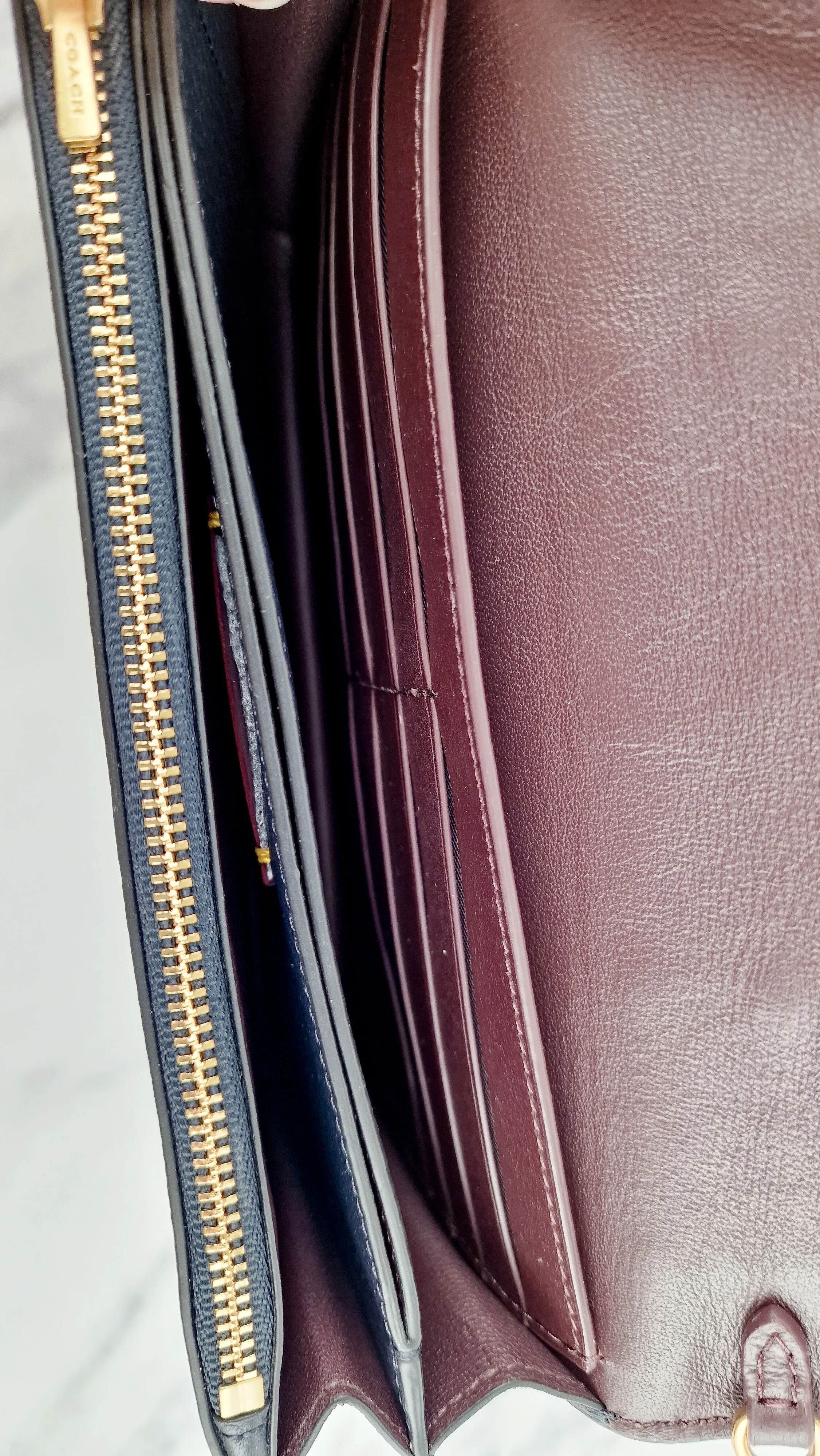 Callie Foldover Clutch With Prairie Rivets Midnight Navy Blue - Coach 31731