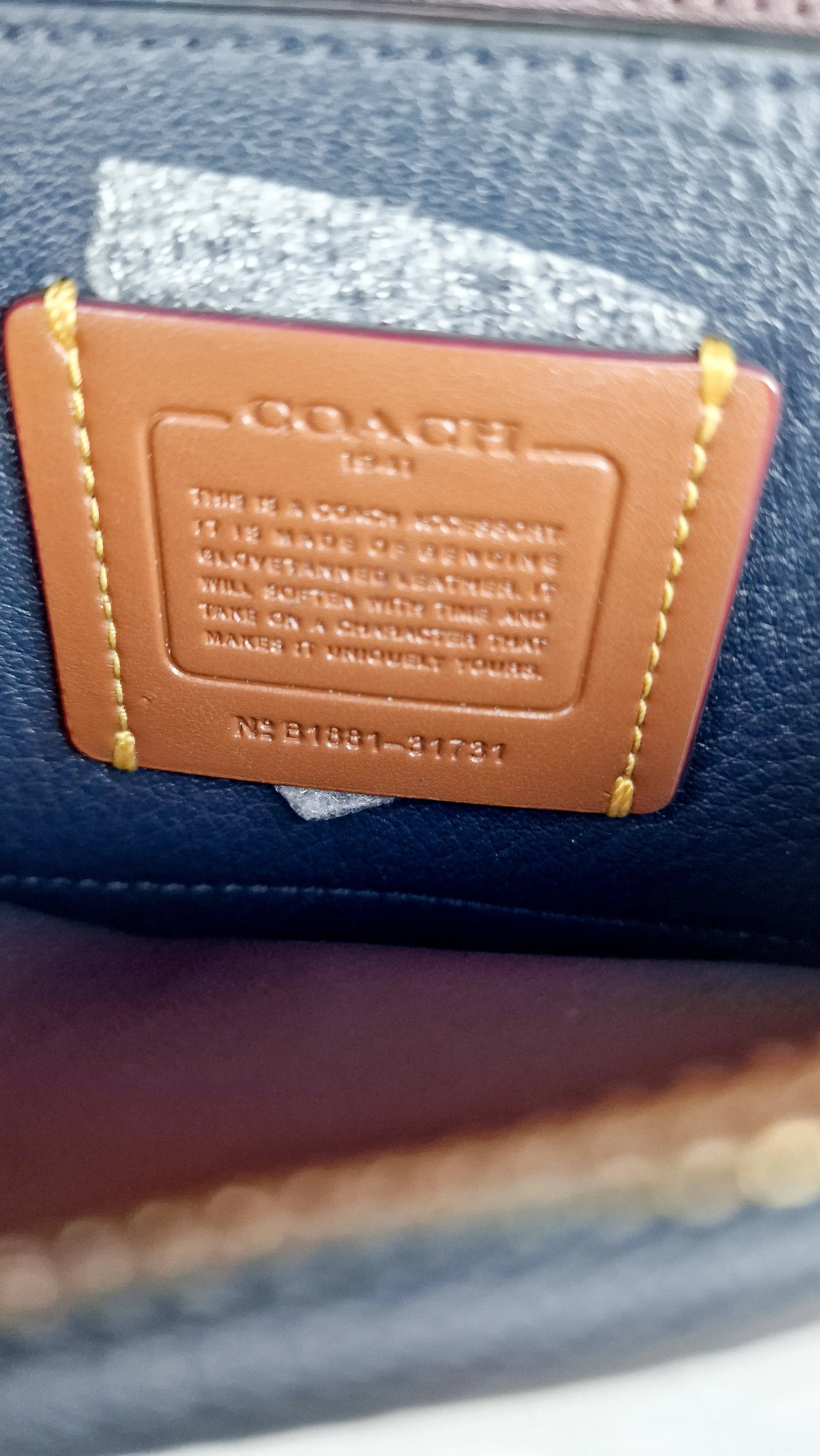 Callie Foldover Clutch With Prairie Rivets Midnight Navy Blue - Coach 31731