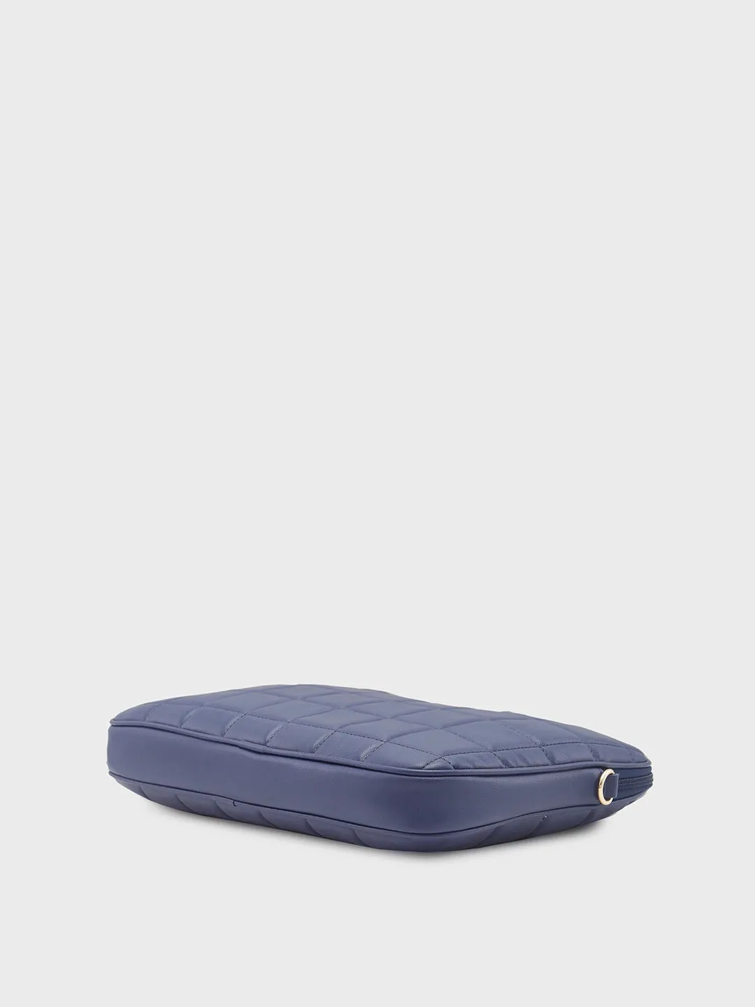 Caprese Braxton Quilted Laptop Sleeve Medium Navy