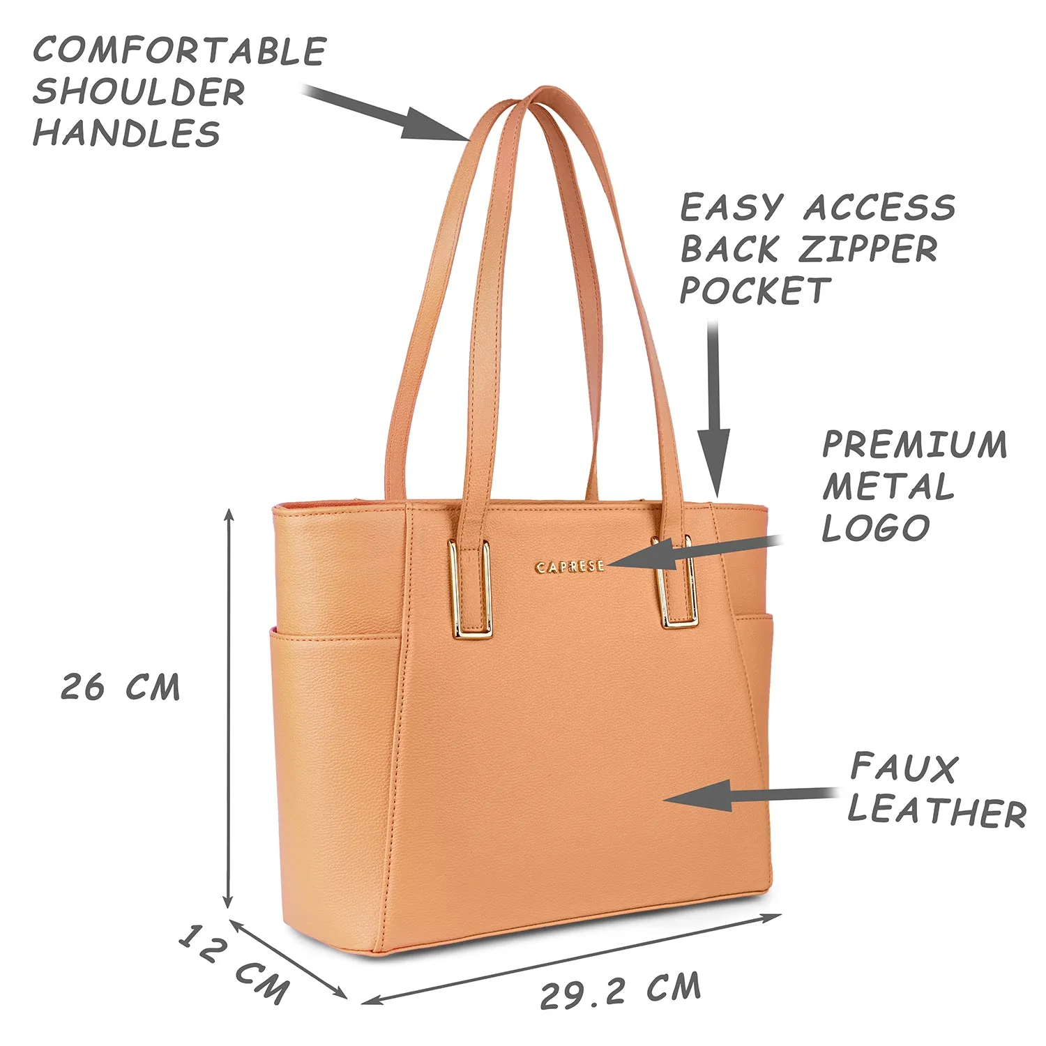 Caprese Cora Tote Large Orange