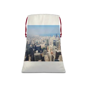 Chicago Skyline Sublimation Linen Drawstring Sack