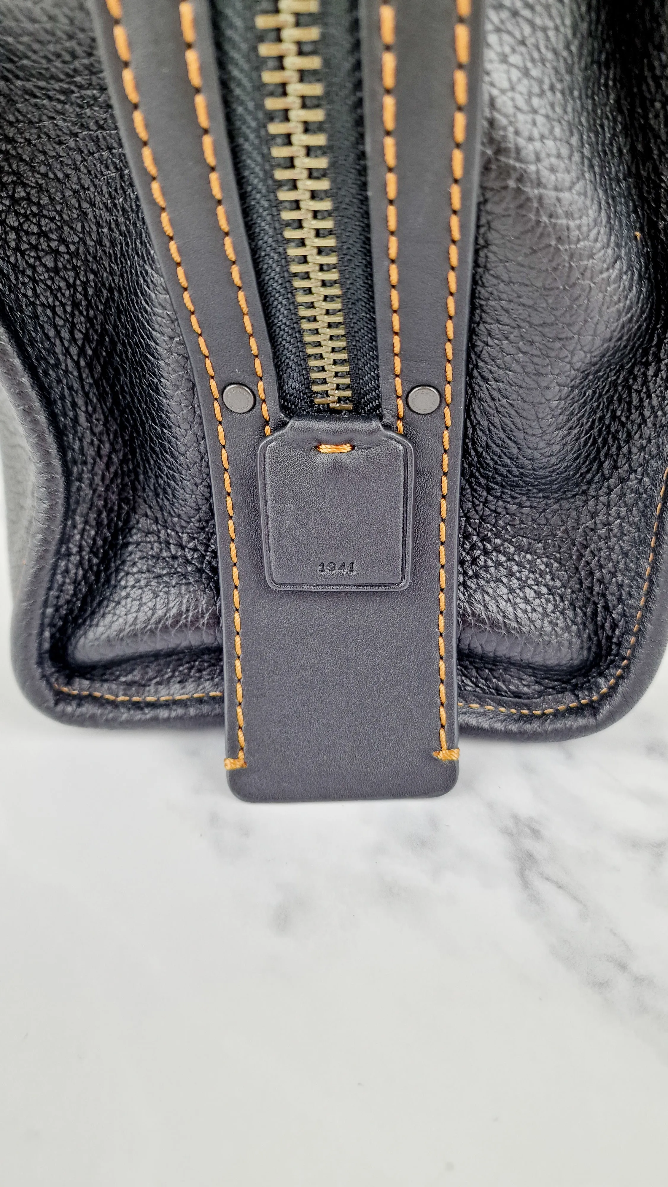 Coach 1941 Rogue 31 Bag in Black Pebble Leather Honey Suede Coach 38124