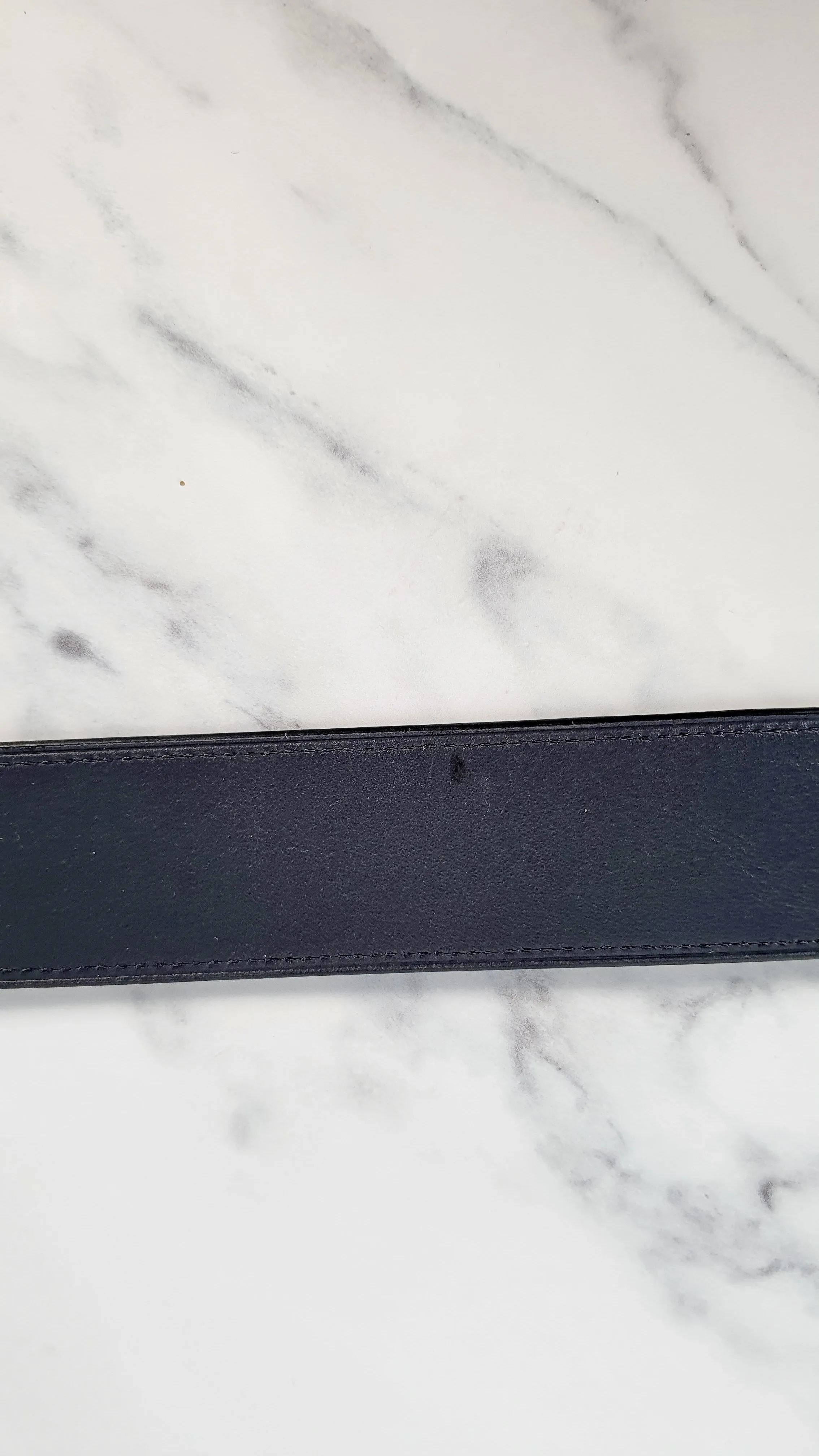 Coach Novelty Strap in Silver Glitter & Dark Blue Midnight Leather - Crossbody Shoulder Strap