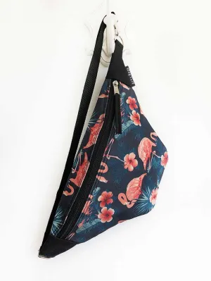 Flamingo Fanny Pack, Womens Designer Fanny Pack, Zipper Pocket Fanny Pack