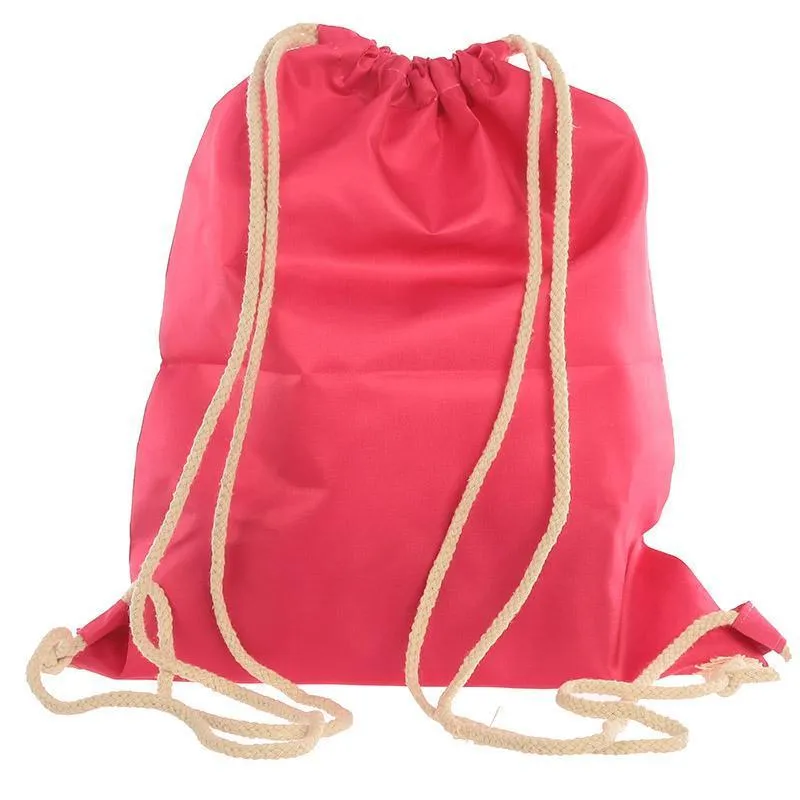 Handy Cotton Drawstring PE Gym School Bag - Princess
