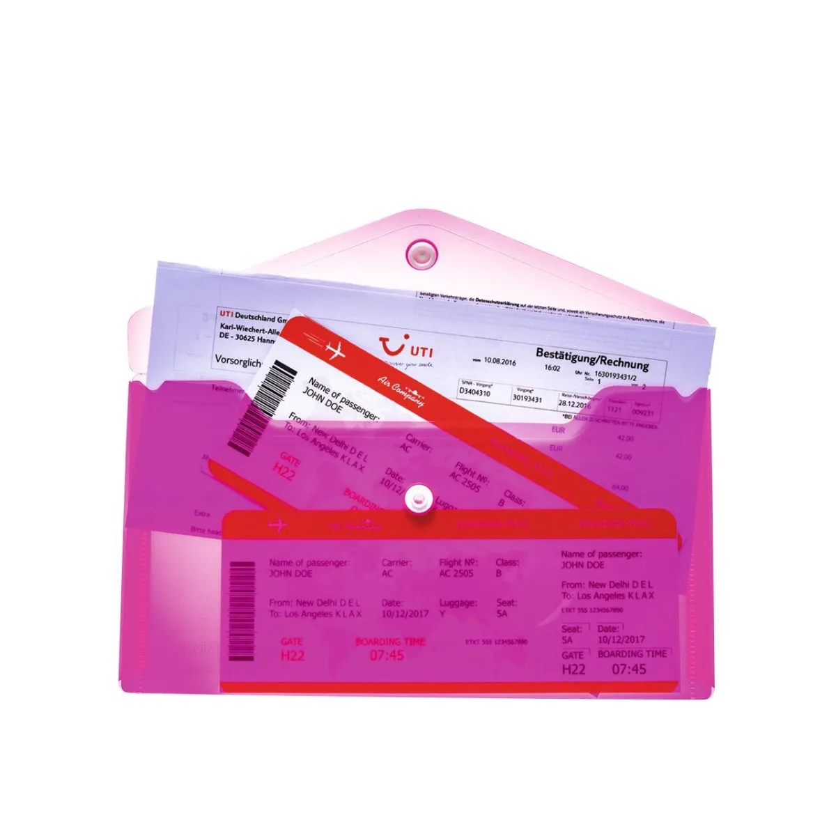 Herma Document Bag DIN long, PP, Assorted Colors