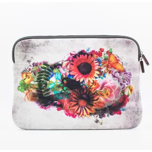 iOrigin Padded Shockproof Protective Sleeve for 15-Inch Tablets (Flowery Skull)