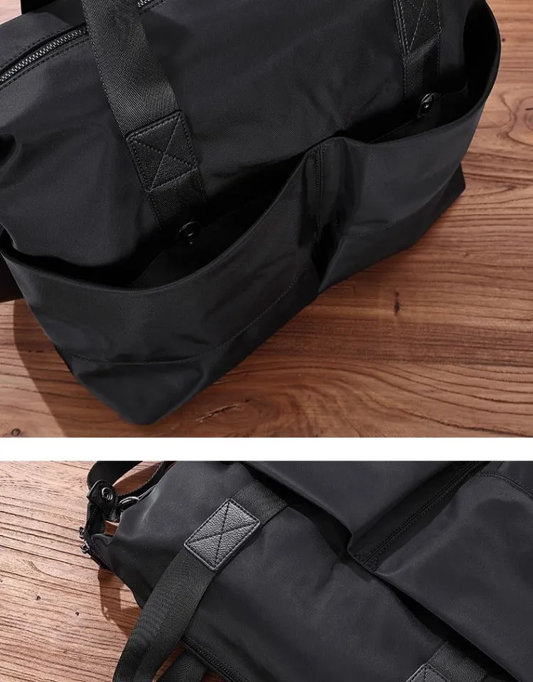 Leather Nylon Tote Bag for Men Nylon Crossbody Bag Mens Nylon Shoulder Bag Nylon Handbags Shoulder Bag