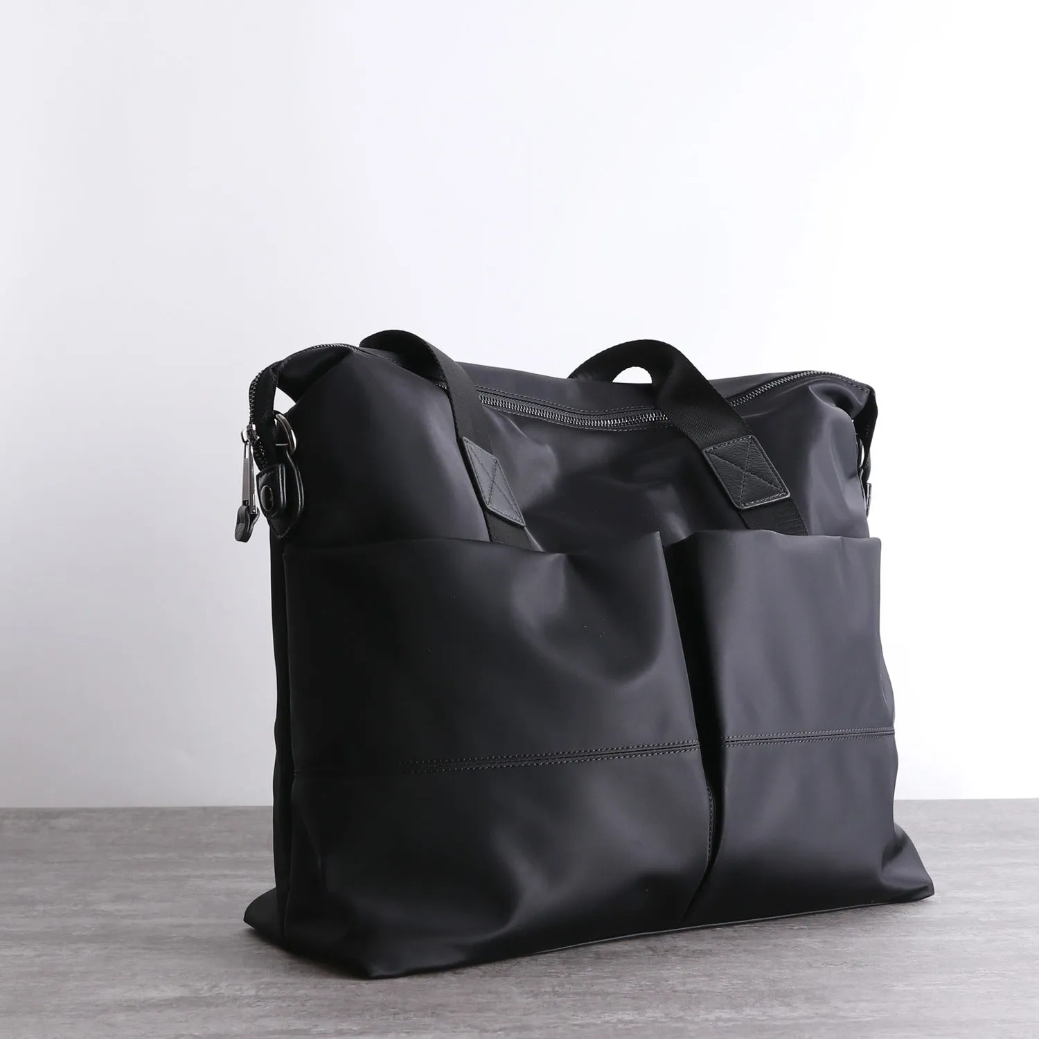 Leather Nylon Tote Bag for Men Nylon Crossbody Bag Mens Nylon Shoulder Bag Nylon Handbags Shoulder Bag