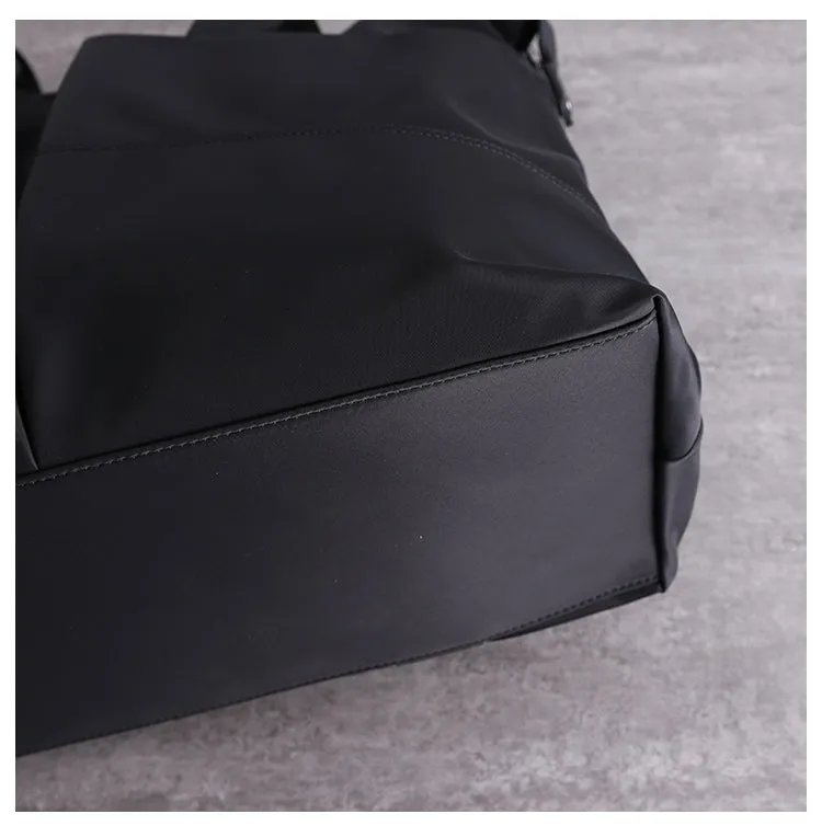 Leather Nylon Tote Bag for Men Nylon Crossbody Bag Mens Nylon Shoulder Bag Nylon Handbags Shoulder Bag