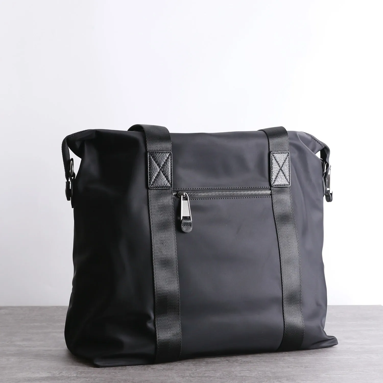 Leather Nylon Tote Bag for Men Nylon Crossbody Bag Mens Nylon Shoulder Bag Nylon Handbags Shoulder Bag