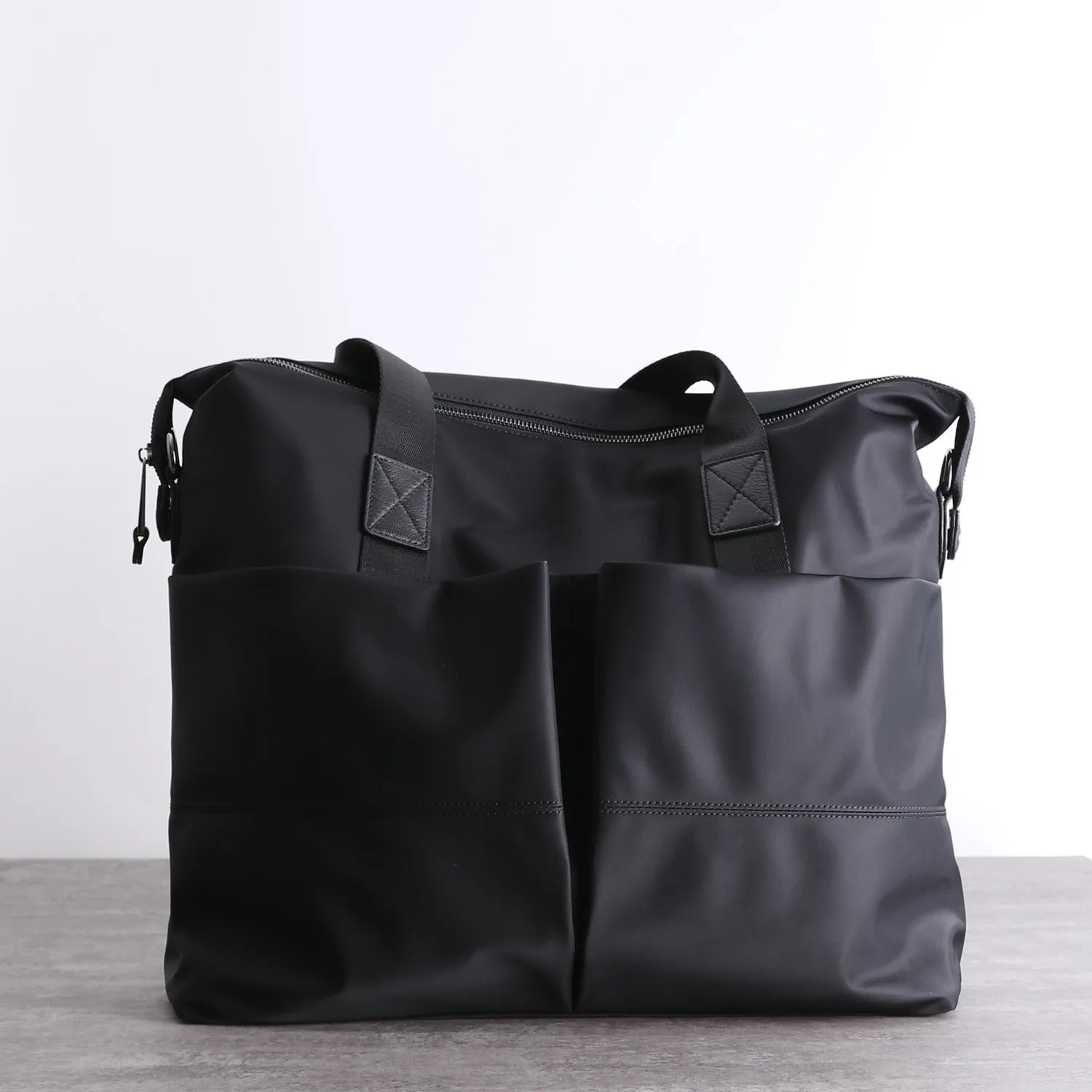 Leather Nylon Tote Bag for Men Nylon Crossbody Bag Mens Nylon Shoulder Bag Nylon Handbags Shoulder Bag