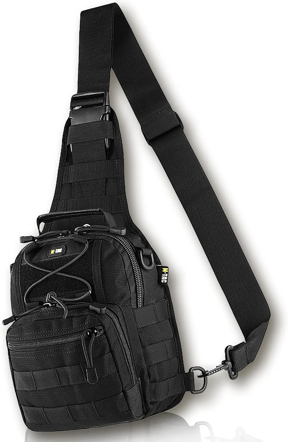 M-Tac Tactical Crossbody Black Sling Bag for Men - Military Backpack EDC Chest Bag Pack Travel Sling Shoulder Bag