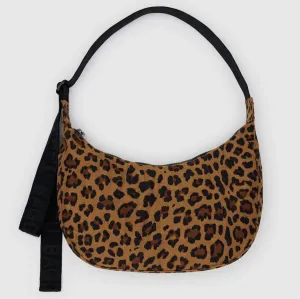 Medium Nylon Crescent Bag in Leopard by Baggu