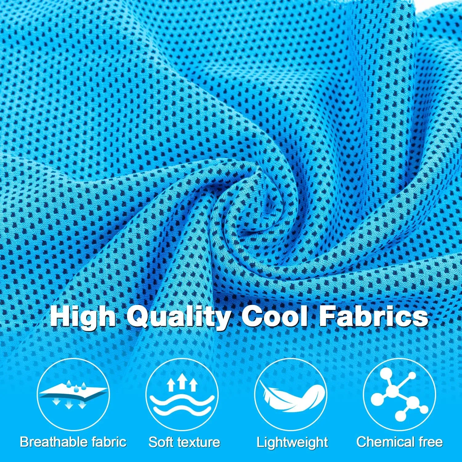 MENOLY 10 Pack Cooling Towels, Sweat Cooling Towels for Neck and Face, Microfiber Towel Soft Breathable Towel for Gym, Yoga, Camping, Running, Fitness, Workout & More Activities(32"x12")
