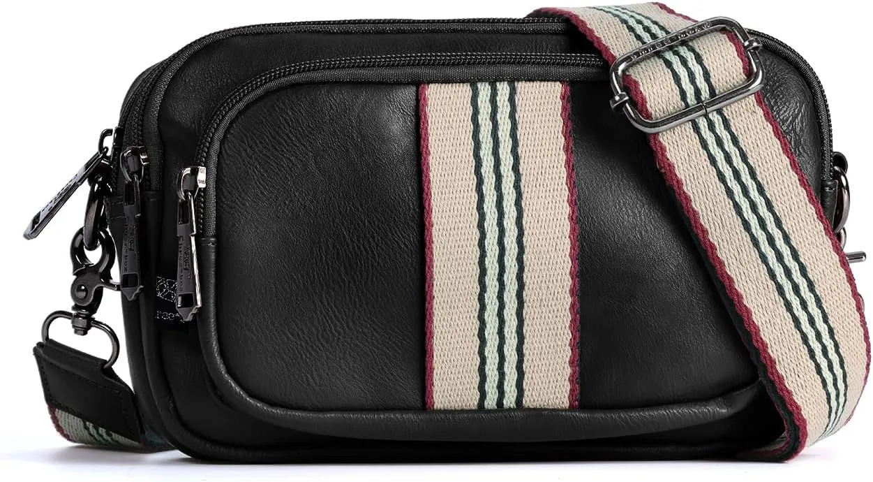 Men's Leather Shoulder Crossbody Bag, Daytime Small Wallet Backpack, Anti-theft Travel Chest Bag with