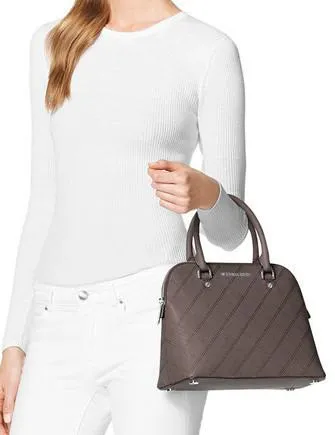 Michael Michael Kors Cindy Medium Quilted Saffiano Dome Satchel