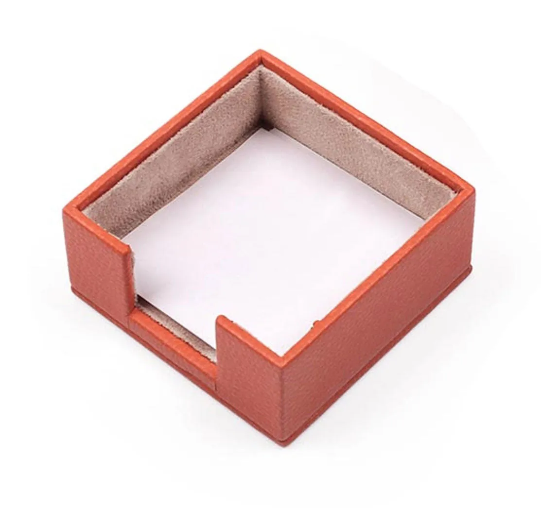 MOOG Leather Desk Set-3 Accessories-Single Document Tray - Orange - 3 PCS