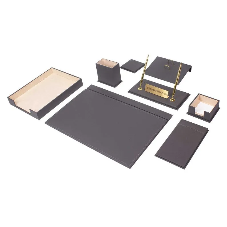 MOOG Leather Desk Set - Single Document Tray- Brown - 10 PCS