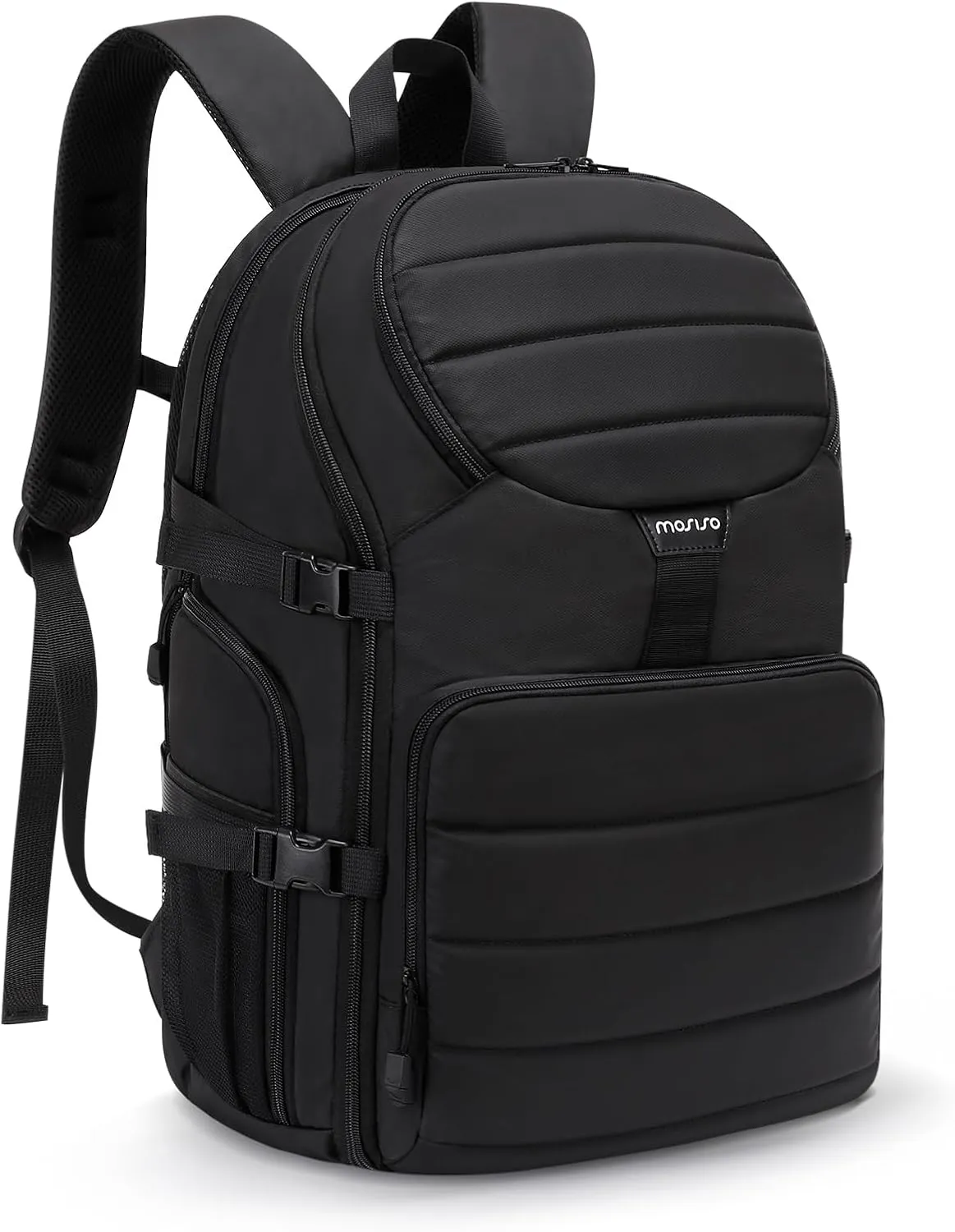 MOSISO Camera Backpack, DSLR/SLR/Mirrorless Camera Bag, Top Quick Access Photography Travel Backpack with 15-16 inch Laptop Compartment&Rain Cover, Camera Case Compatible with Canon/Nikon/Sony, Black