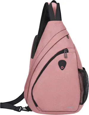 MOSISO Sling Hiking Backpack,Travel Daypack Fan-shaped Rope Crossbody Shoulder Bag