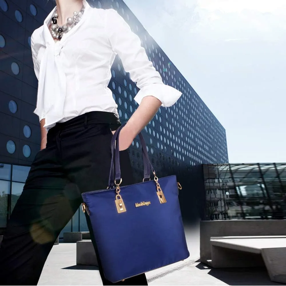 Nylon 6 PCS Women Shoulder Bag Top-Handle Handbag Tote Purse Wallet Key Case Set