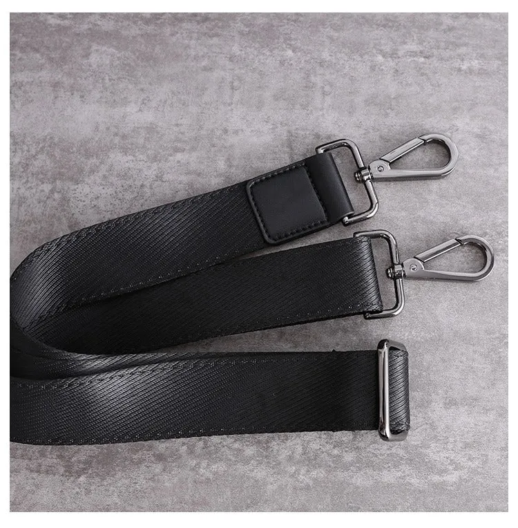 Nylon Crossbody Bag Black Leather Handbag Nylon Shoulder Bag Crossbody Nylon Bag