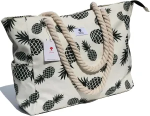 OVERSIZE BEACH BAG Large Tote Bag for Women Waterproof Sandproof with Dry Wet Compartment for Pool Gym Travel