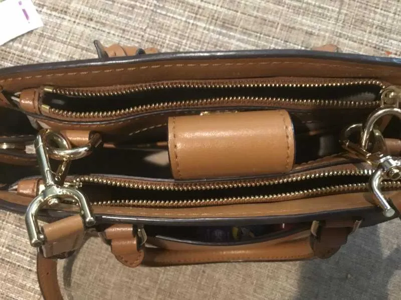 Park Medium Logo and Leather Satchel