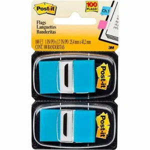 Post-It 680-Bb2 Flags Bright Blue Twin Pack 100