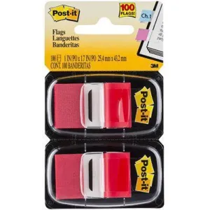 Post-It 680-Rd2 Flags Red Twin Pack 100