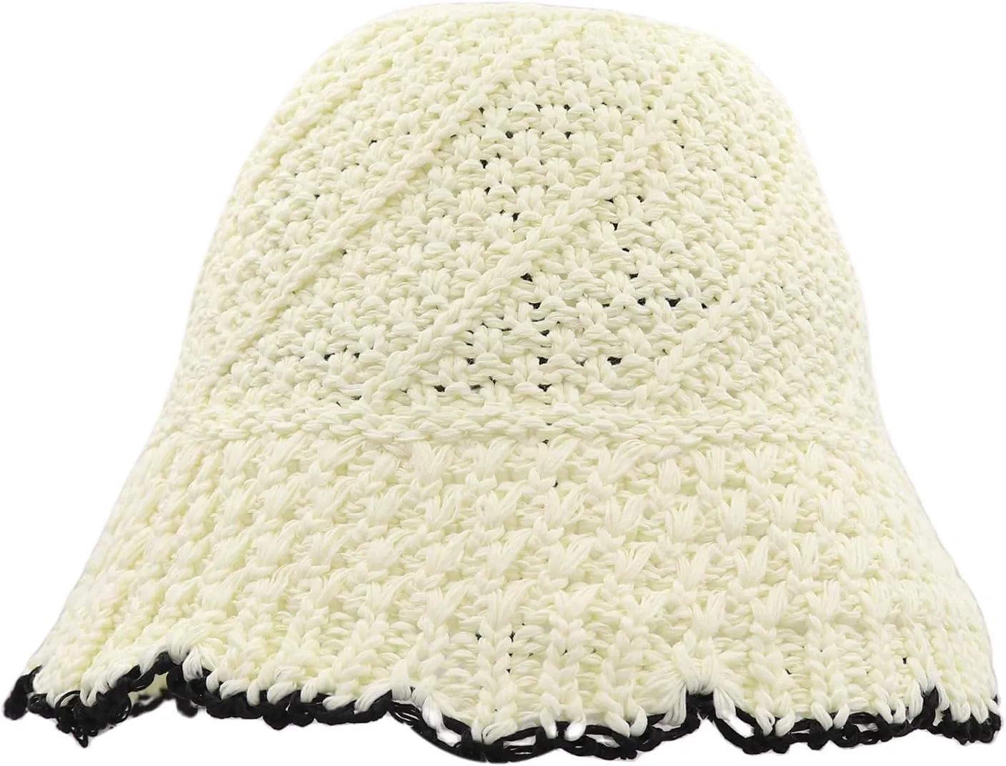 RARITYUS Breathable Crochet Bucket Hats for Women Handmade Knit Sun Hat Fisherman Cap Foldable Floppy Summer Beach Hat