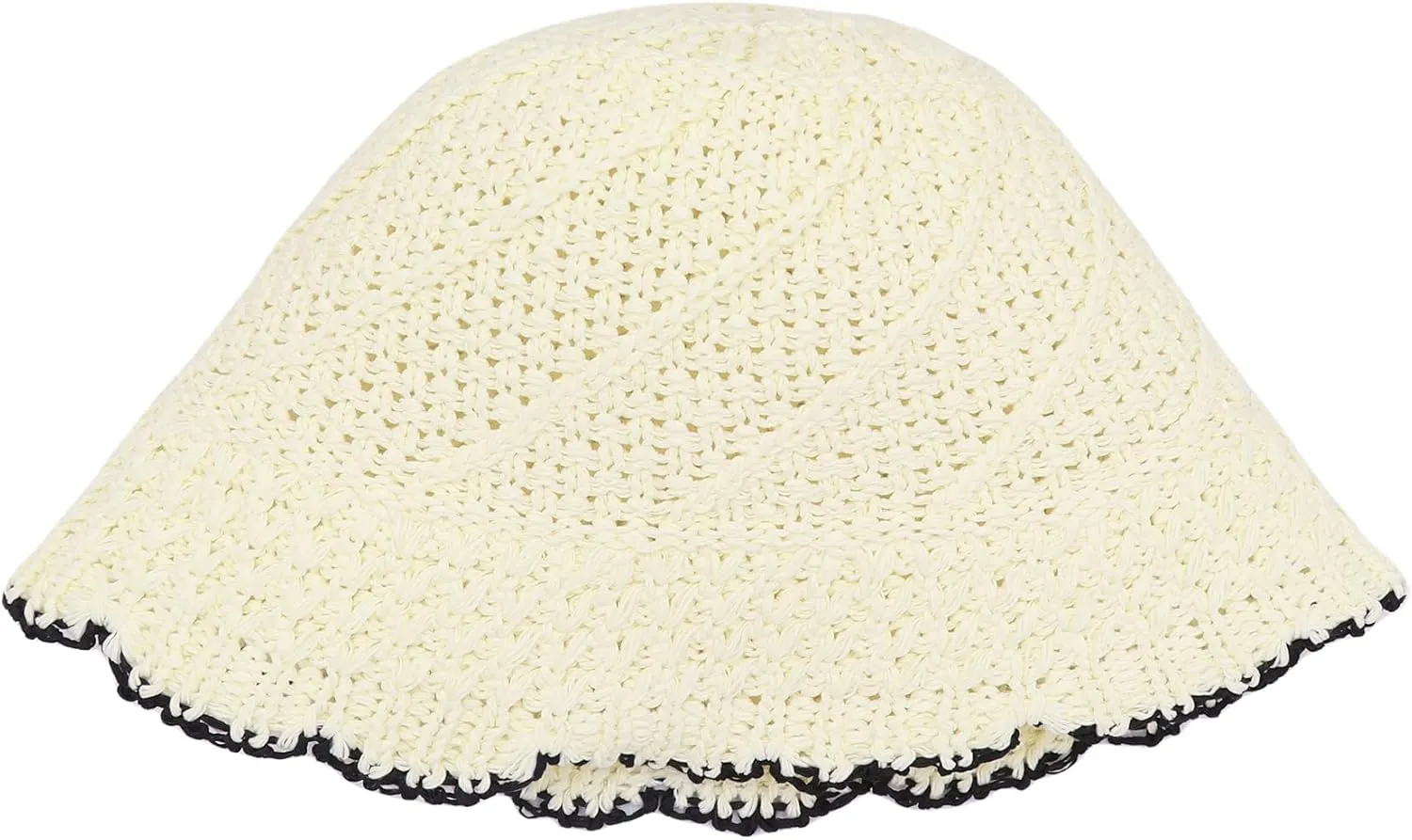 RARITYUS Breathable Crochet Bucket Hats for Women Handmade Knit Sun Hat Fisherman Cap Foldable Floppy Summer Beach Hat